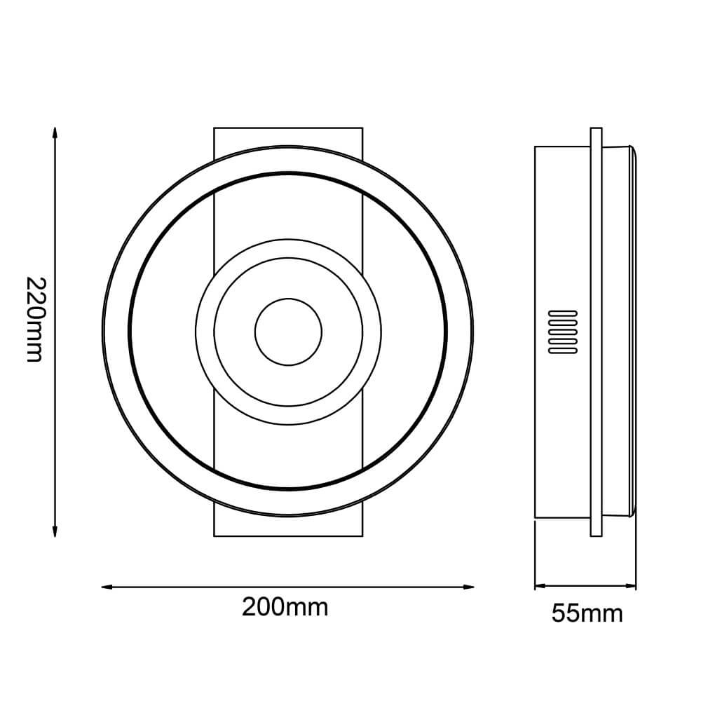 Plafondlamp Maureen Ø 20cm zwart met hout Brilliant 4004353420054