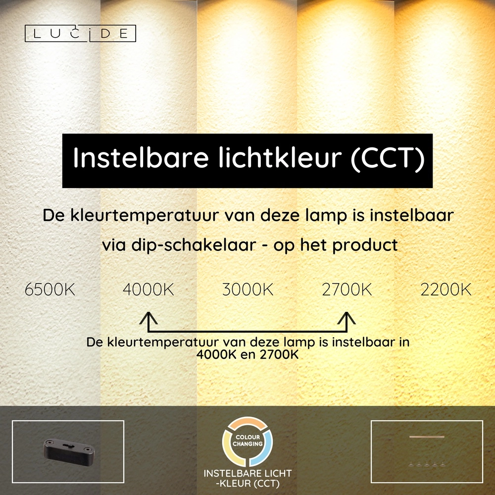 Eetkamer hanglamp Santiago led - champagne - 5x Ø 23cm Premium by Lucide 5411212221902