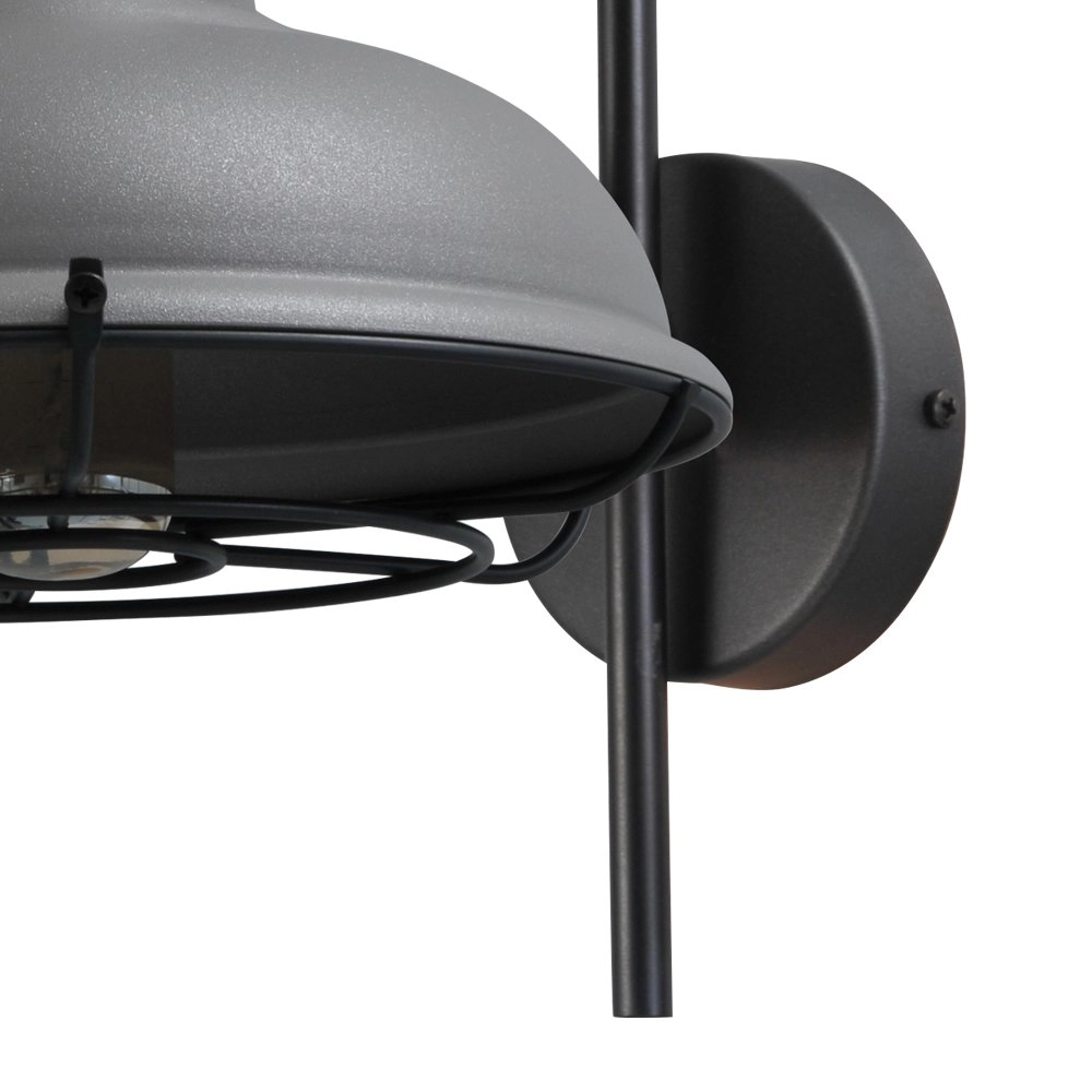 Betongrijze industrie wandlamp Industria met zwart Masterlight 8718121233215
