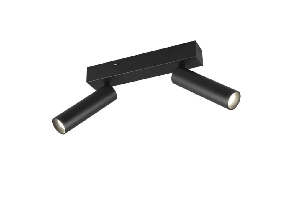 Slanke plafondspot Ambala 2x led - zwart Trio 4017807612639