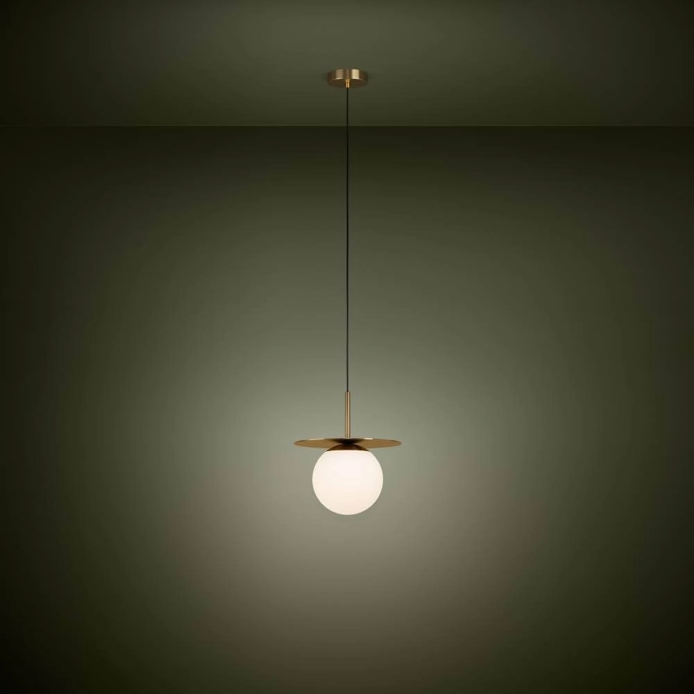 Glazen hanglamp Arenales Ø 18cm - goud Stars of Light 9002759399528