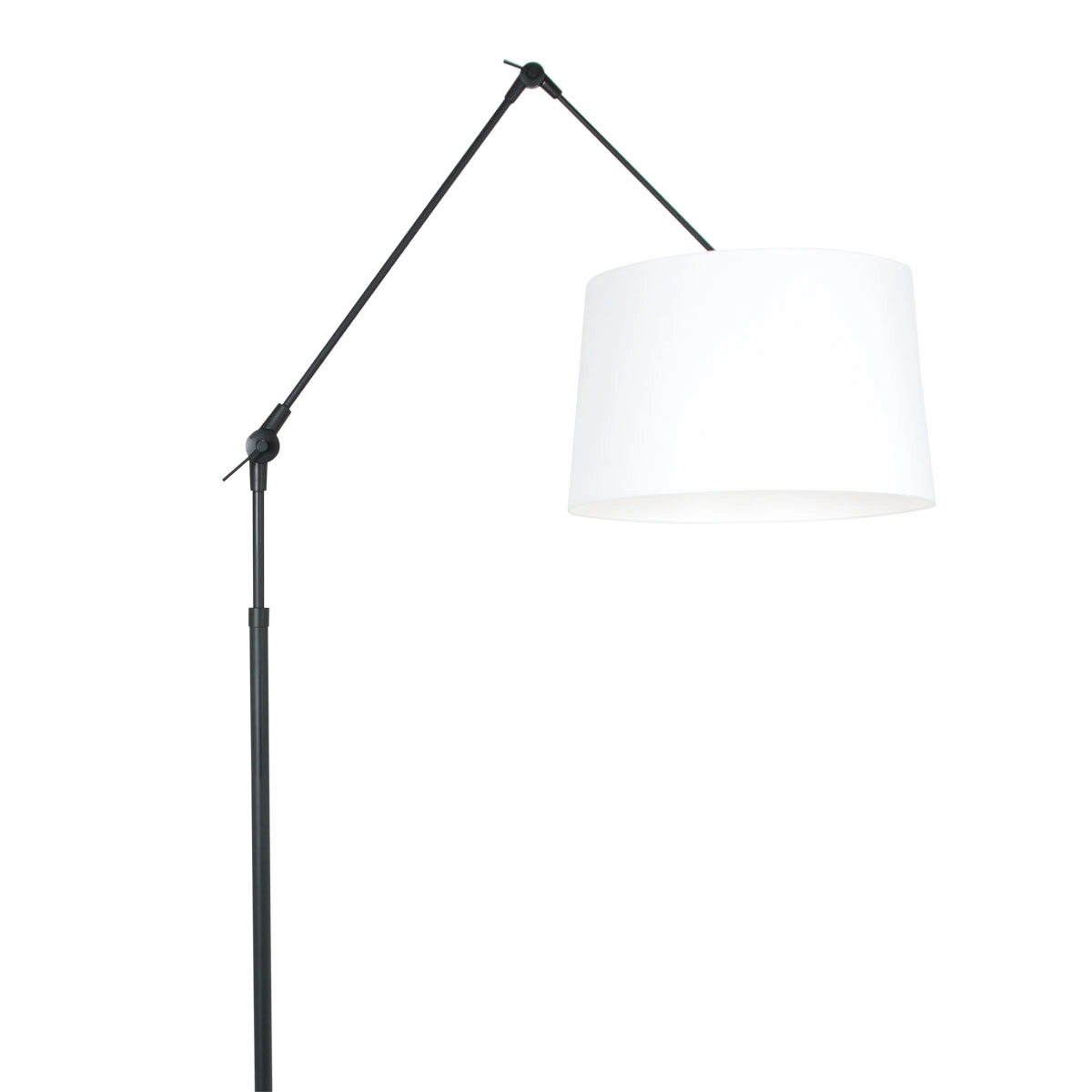 Verstelbare schemerlamp Prestige Chic 35cm zwart met effen wit Steinhauer 8712746146530