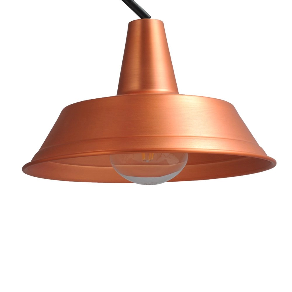 Retro vloerlamp Industria 186 zwart met roodkoper Masterlight 8718121236049