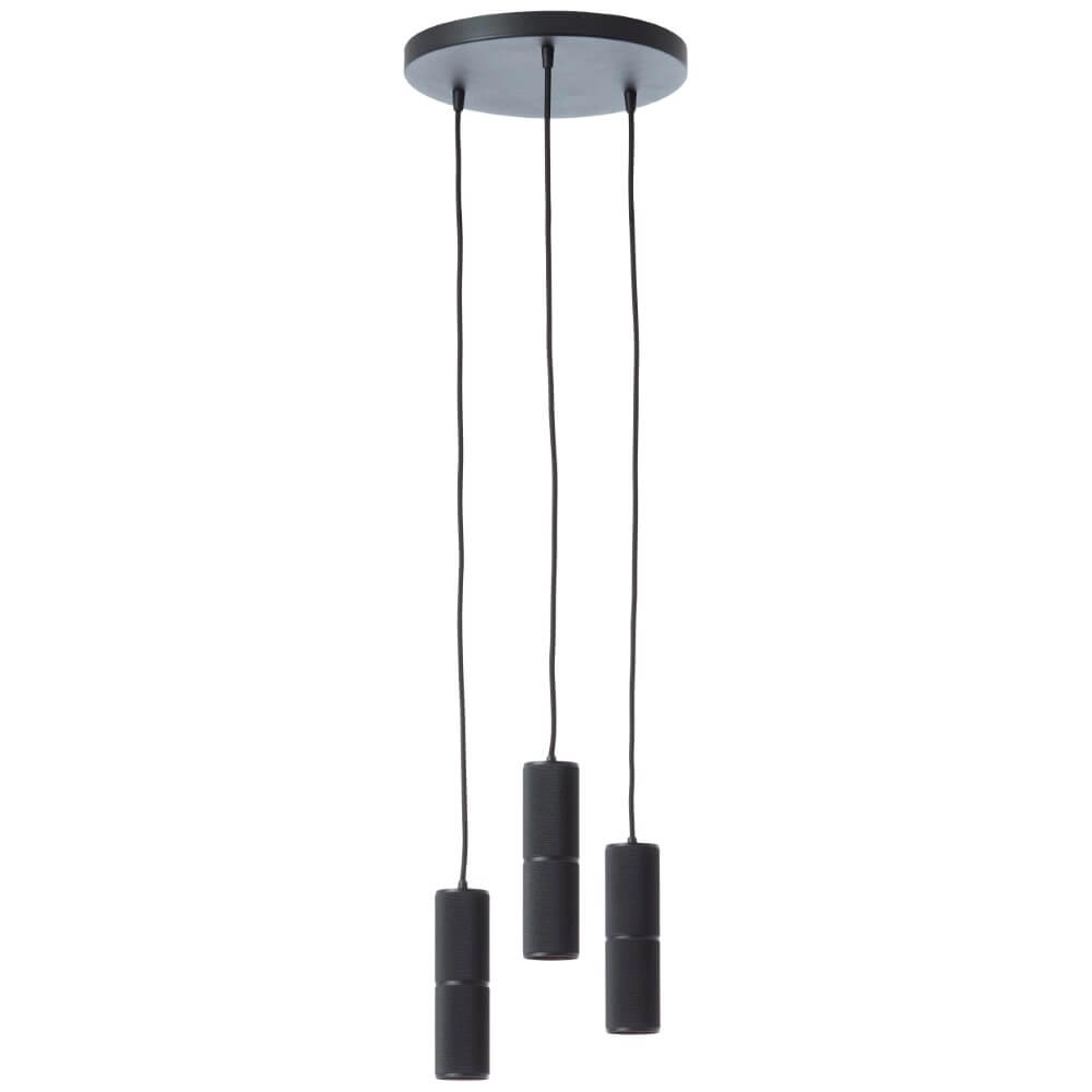 3-lichts hanglamp Marty Ø 30cm zwart