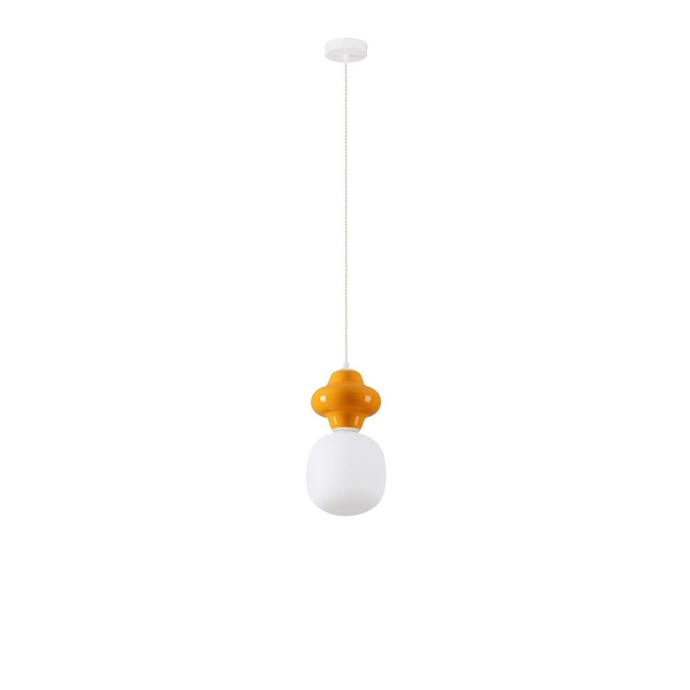 Hanglamp Clio S oranje keramiek Lyora 5212017461216