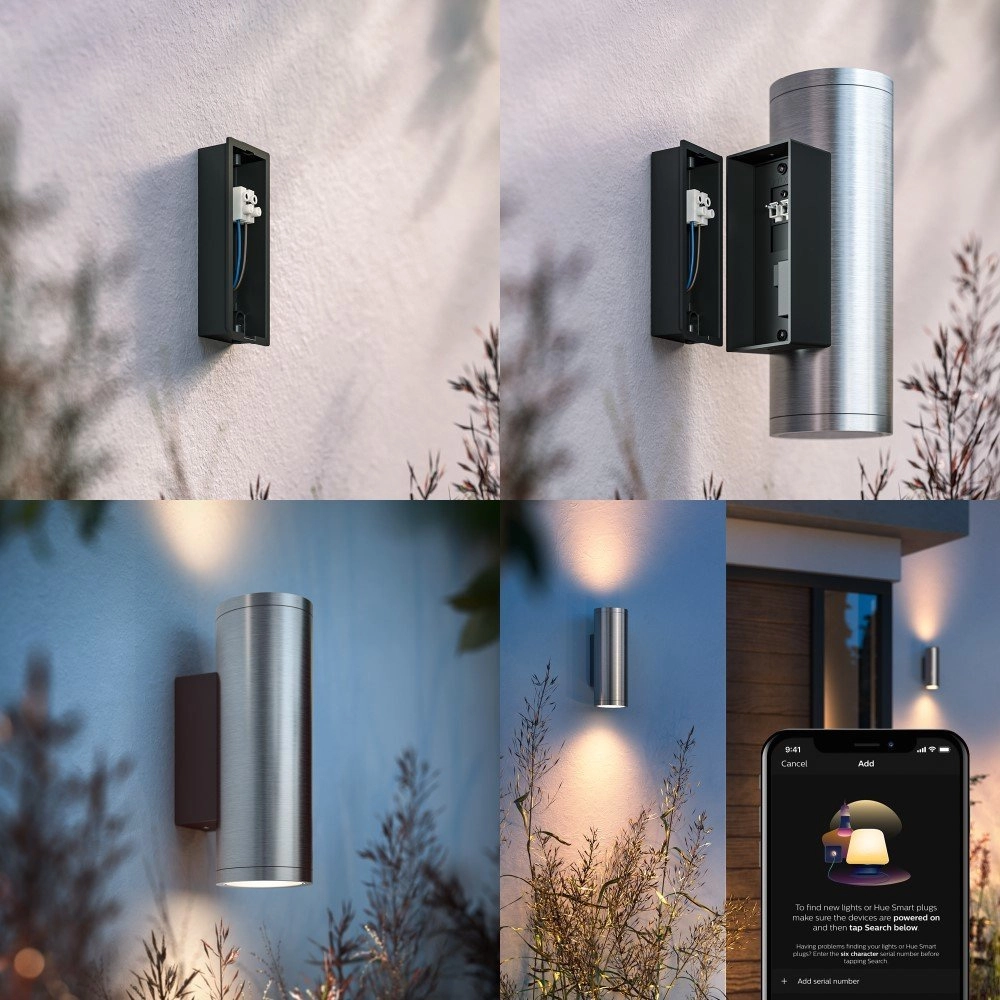 Buitenlamp Up - Down Hue Appear RVS Philips 8718696176207