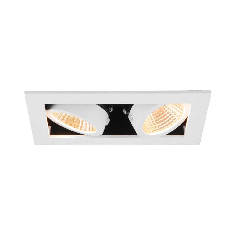Vierkante led inbouwspot Kadux Double 2x Led - wit - 3000K SLV 4024163279079