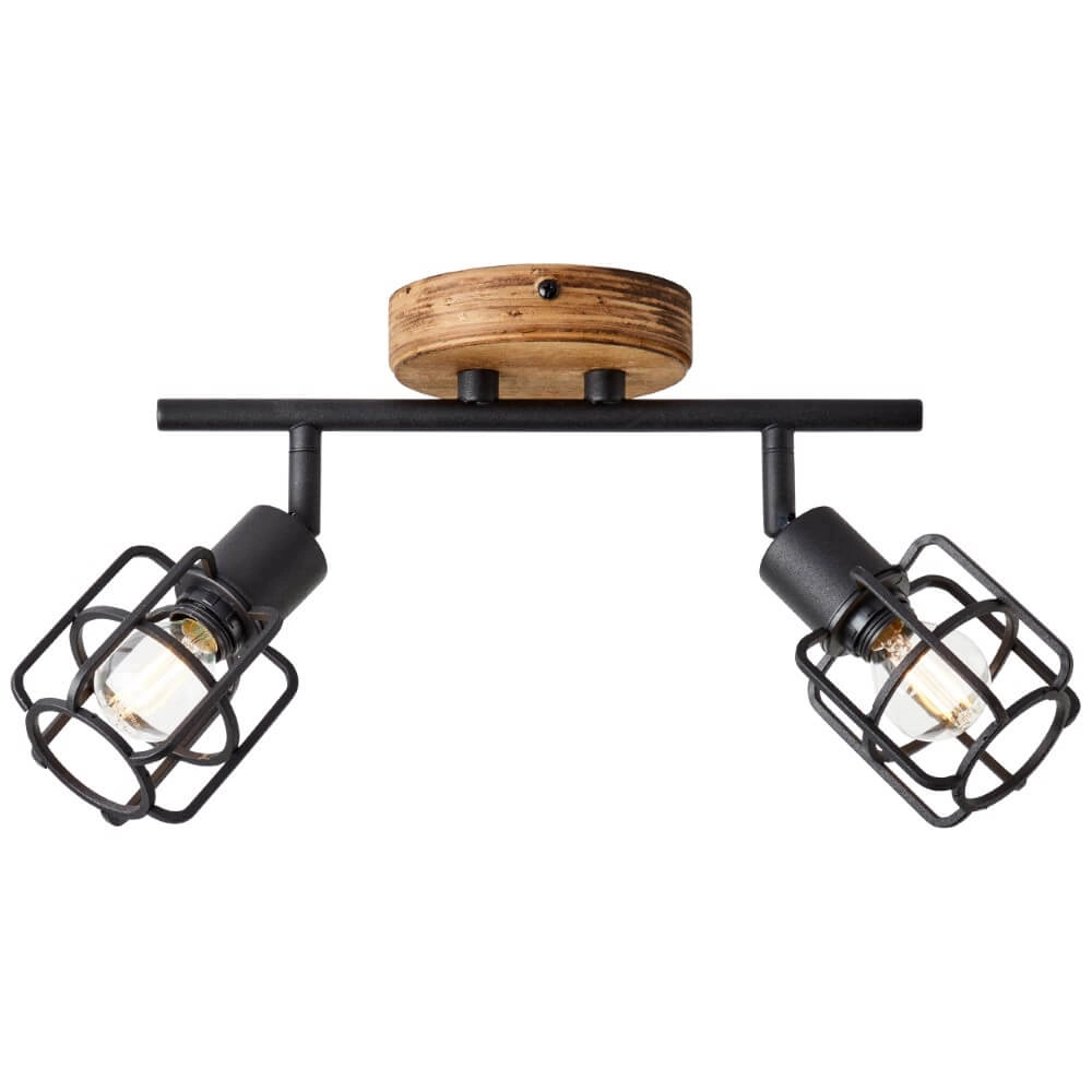 Industriële plafondlamp Gwen 2-lichts