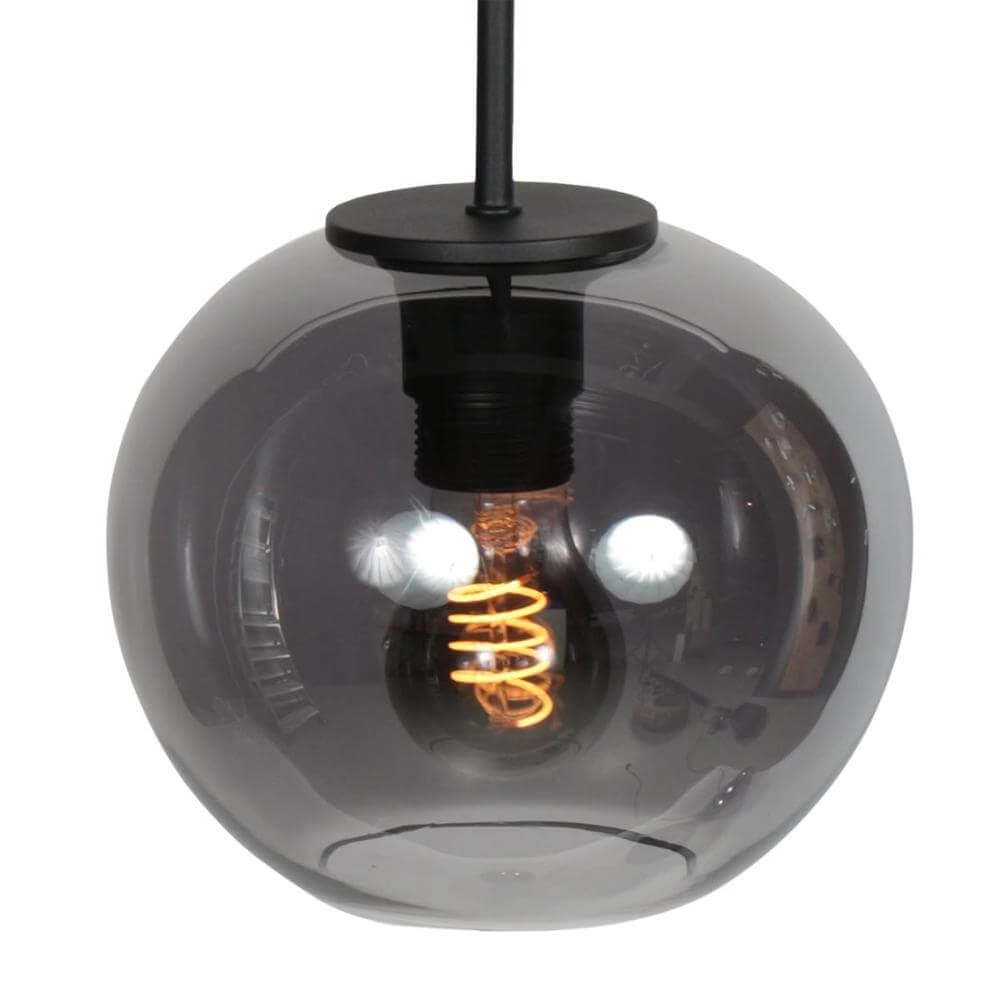 Hanglamp HaloSwap met 1 bol smoke glas Ø 20cm Steinhauer 8712746179736