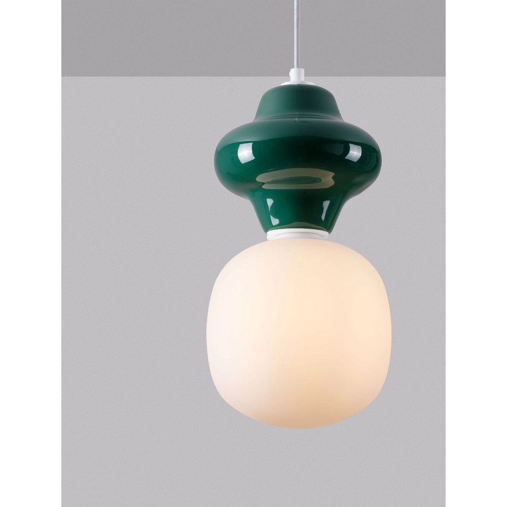 Hanglamp Clio S groen keramiek
