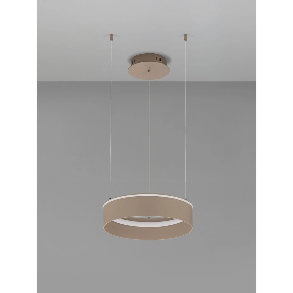 Moderne hanglamp Olivia zand bruin Ø 40cm Lyora 5212017494177