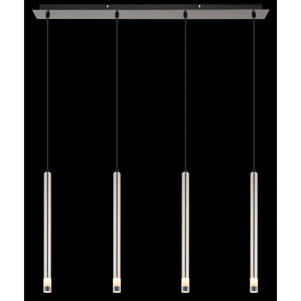 Design hanglamp Ryan 4-lichts nikkel Globo 9007371487042