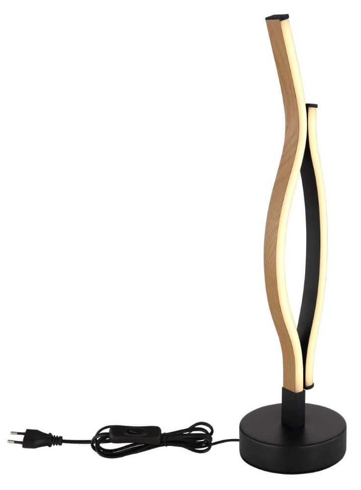 Tafellamp Geronimo zwart met hout Globo 9007371448050