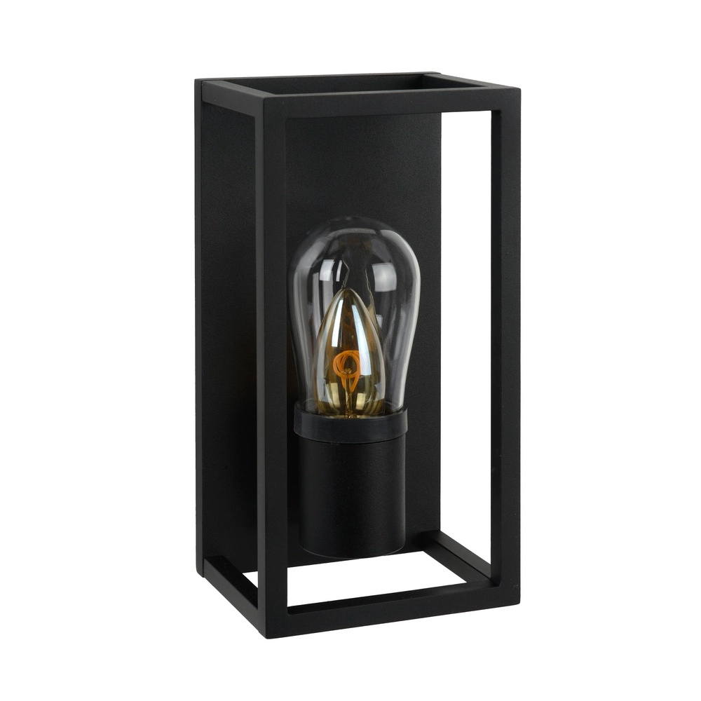 Zwarte wandlamp Carlyn enkel badkamer IP54