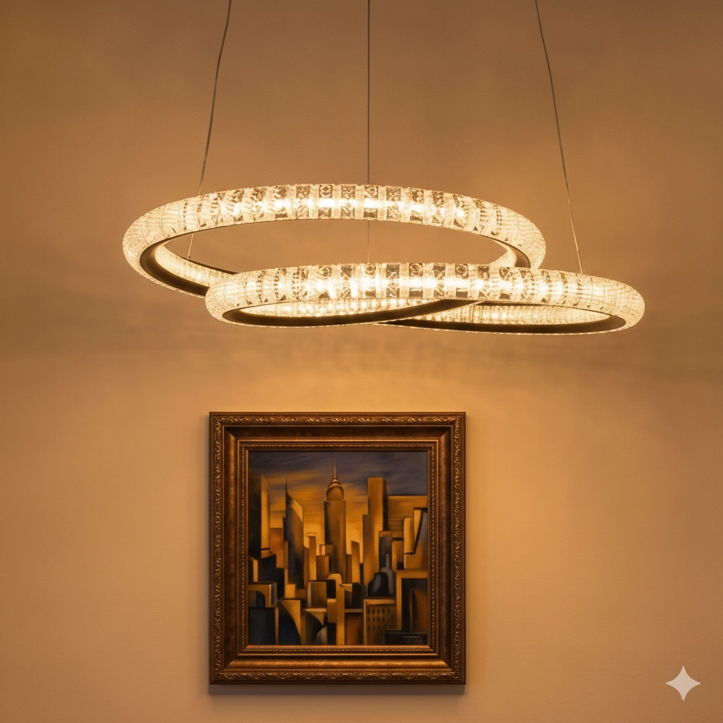 Design hanglamp Ginevra zwart Ø 48cm