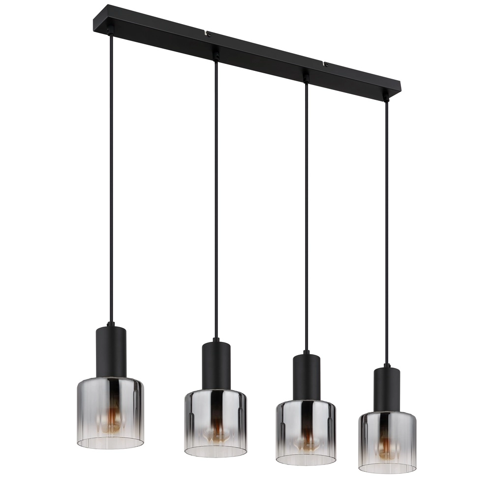 Design hanglamp Jack 4-lichts zwart Globo 9007371507832