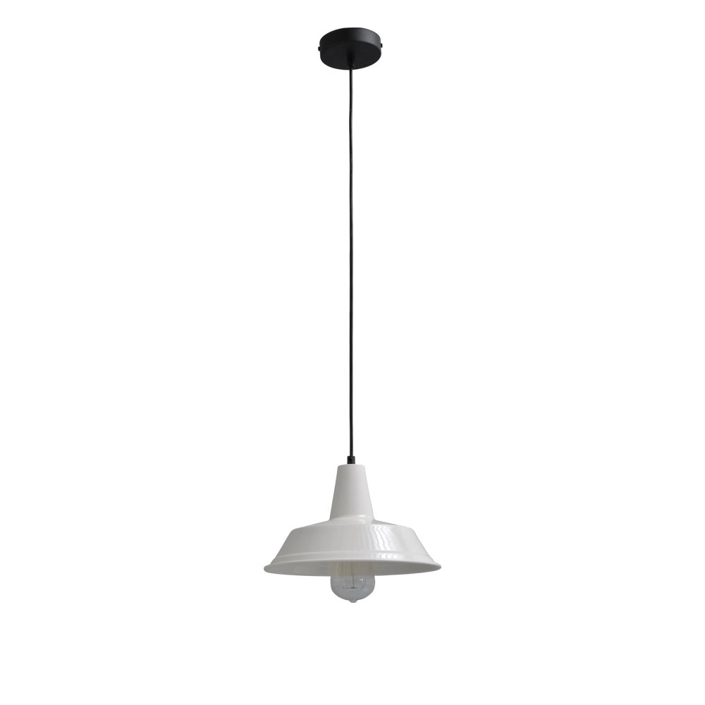 Witte vintage hanglamp Industria 25 met zwart Masterlight 8718121237572