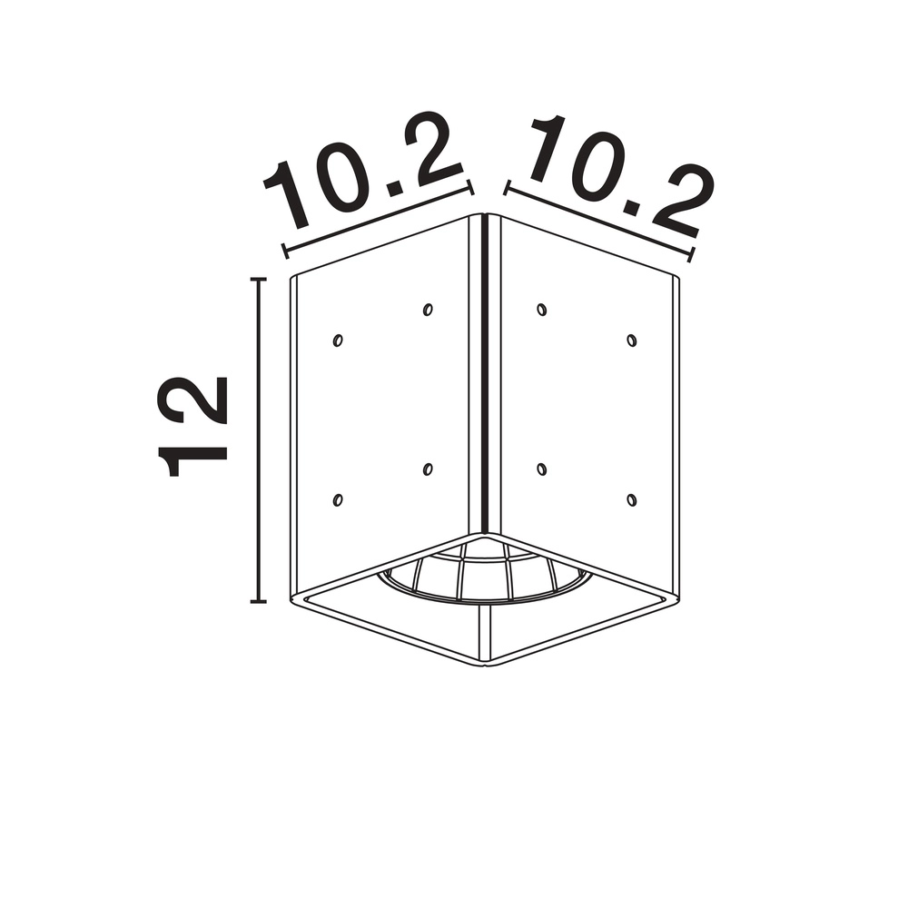 Plafondspot Ritz vierkant Lyora 5212017454355