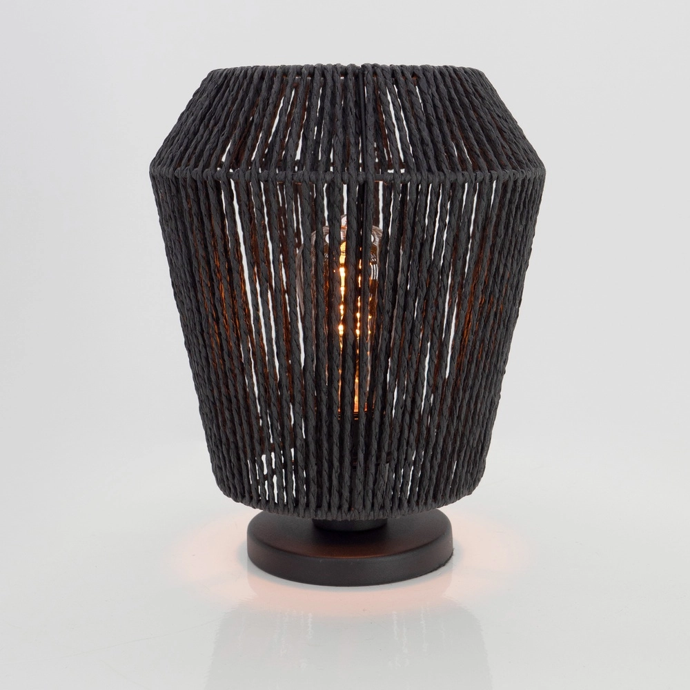 Touw tafellamp Persley Ø 22cm - zwart