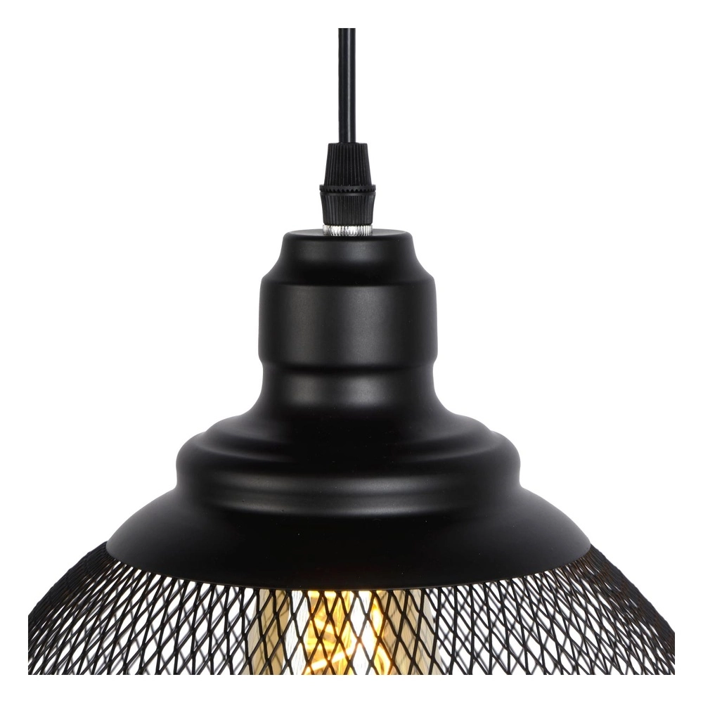 Gaas hanglamp Mesh Ø 22cm zwart Lucide 5411212430380
