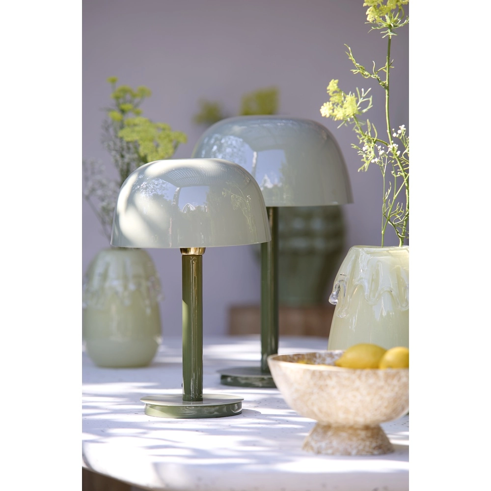 Bureaulamp Marivet glans groen - Ø 25cm Light & Living 8717807816216