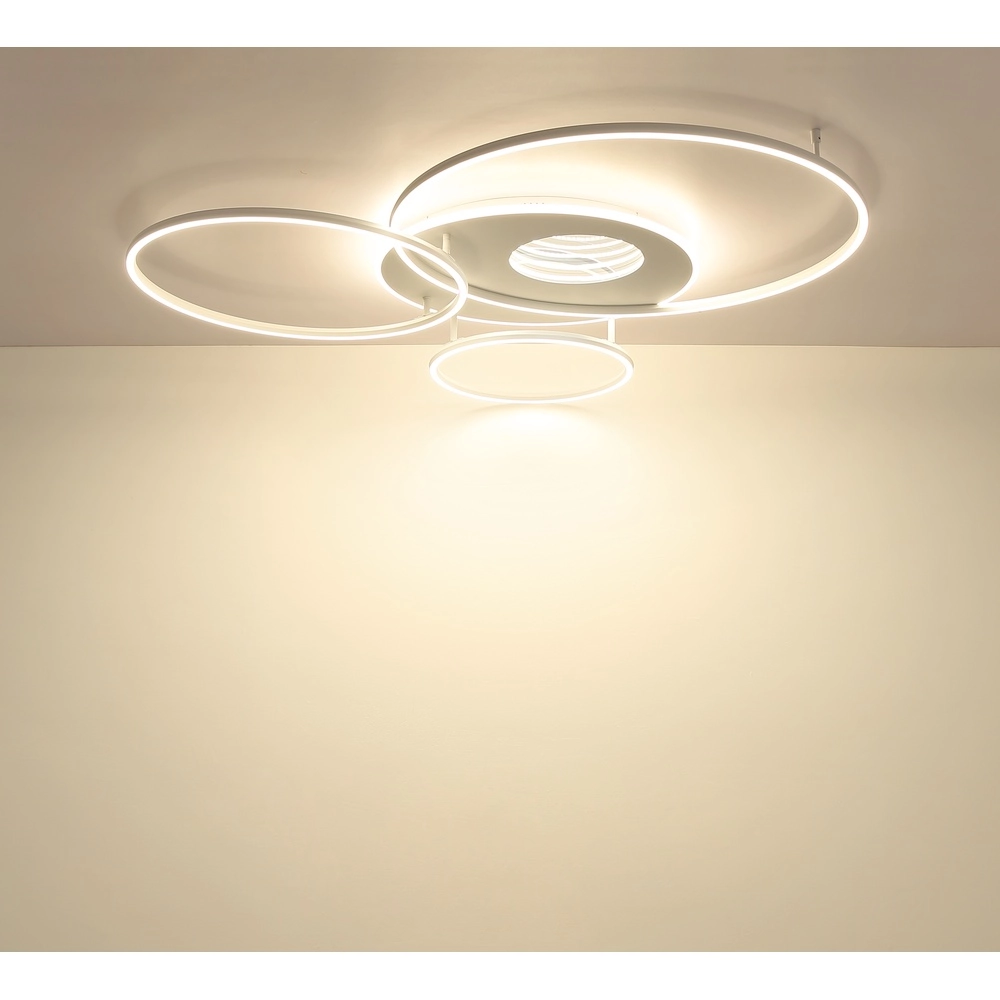 Moderne plafondlamp Invertina wit 126cm Globo 9007371576043
