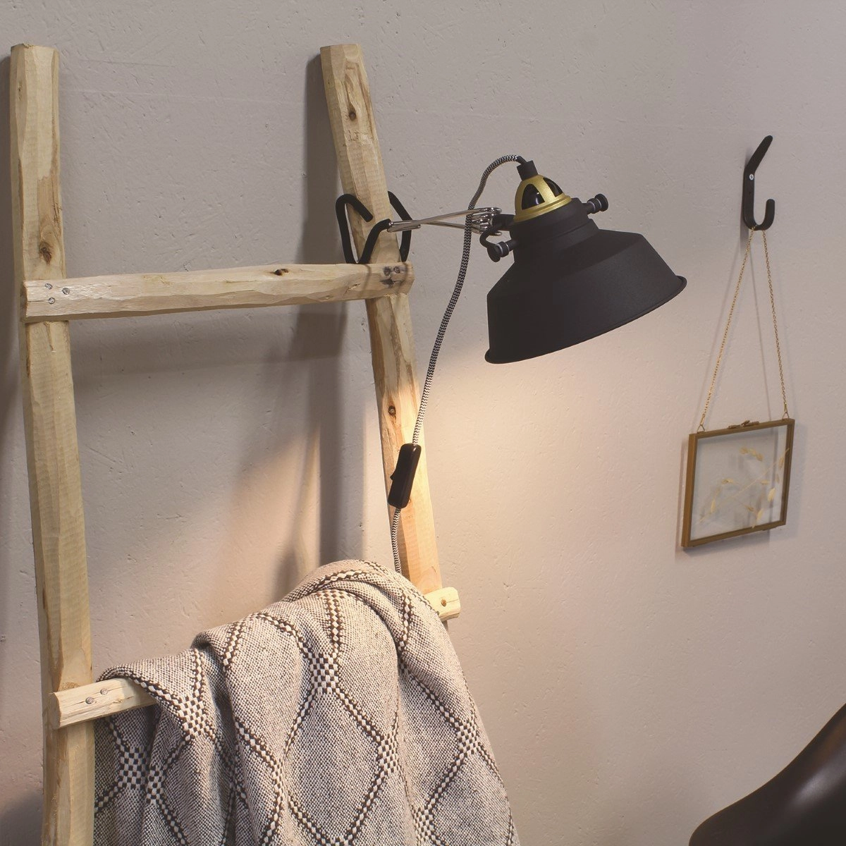 Wandlamp Mexlite zwart met goud Steinhauer 8712746114720
