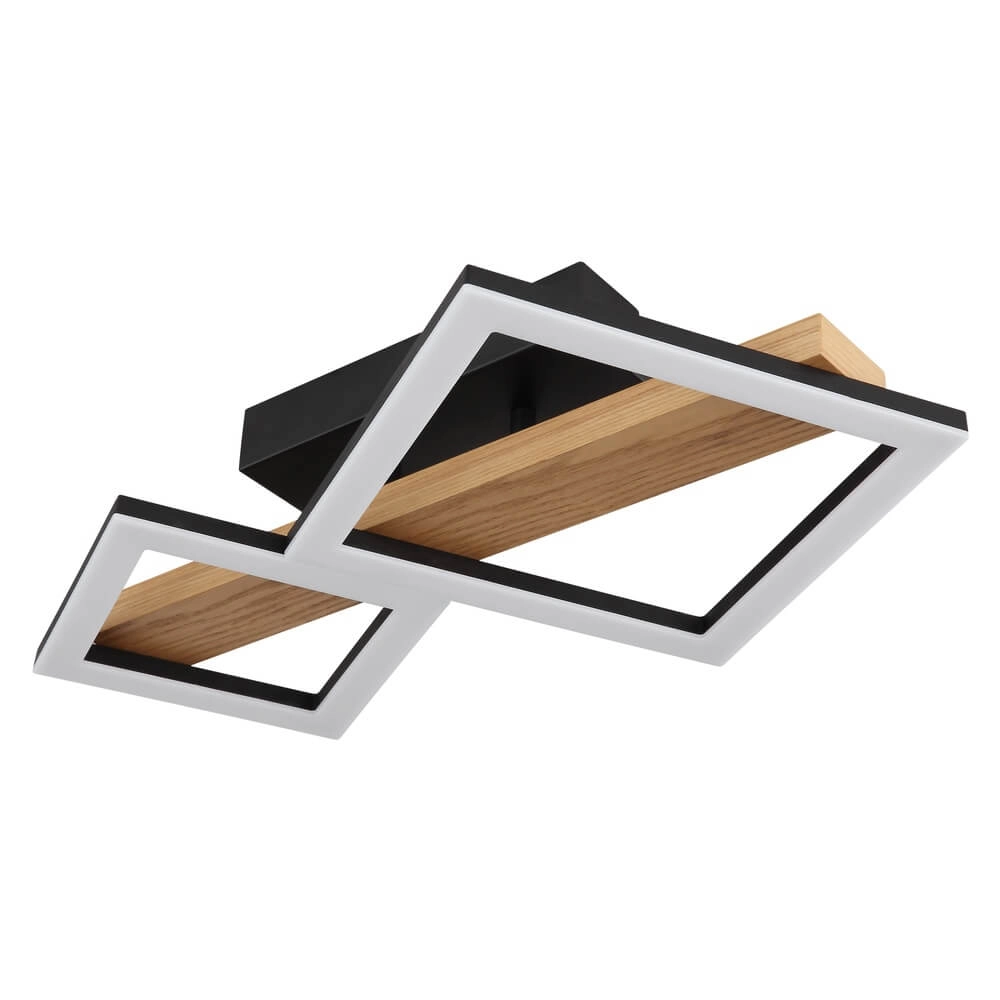 Moderne plafondlamp Dustin zwart 48cm Globo 9007371445103