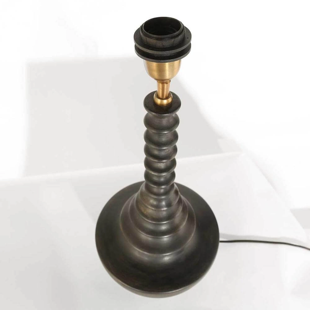 Tafellamp Bois zwart met lichtblauwe kap Steinhauer 8712746175202