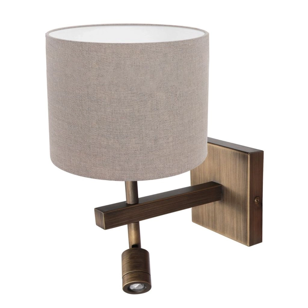 Wandlamp Stang met grijze kap Steinhauer 8712746189667