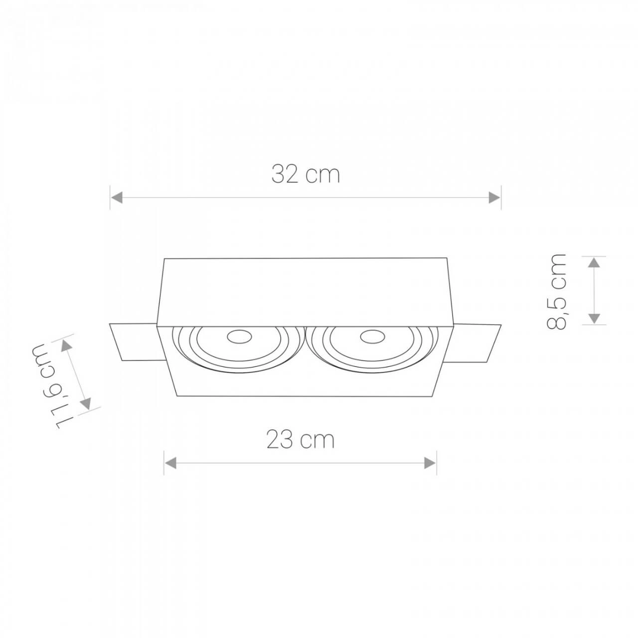 Trimless inbouwspot Mod 2x ES111 Lyora 5903139940399