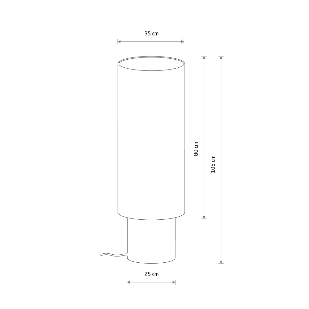 Vloerlamp Santana Ø 35cm crème Lyora 5903139122030