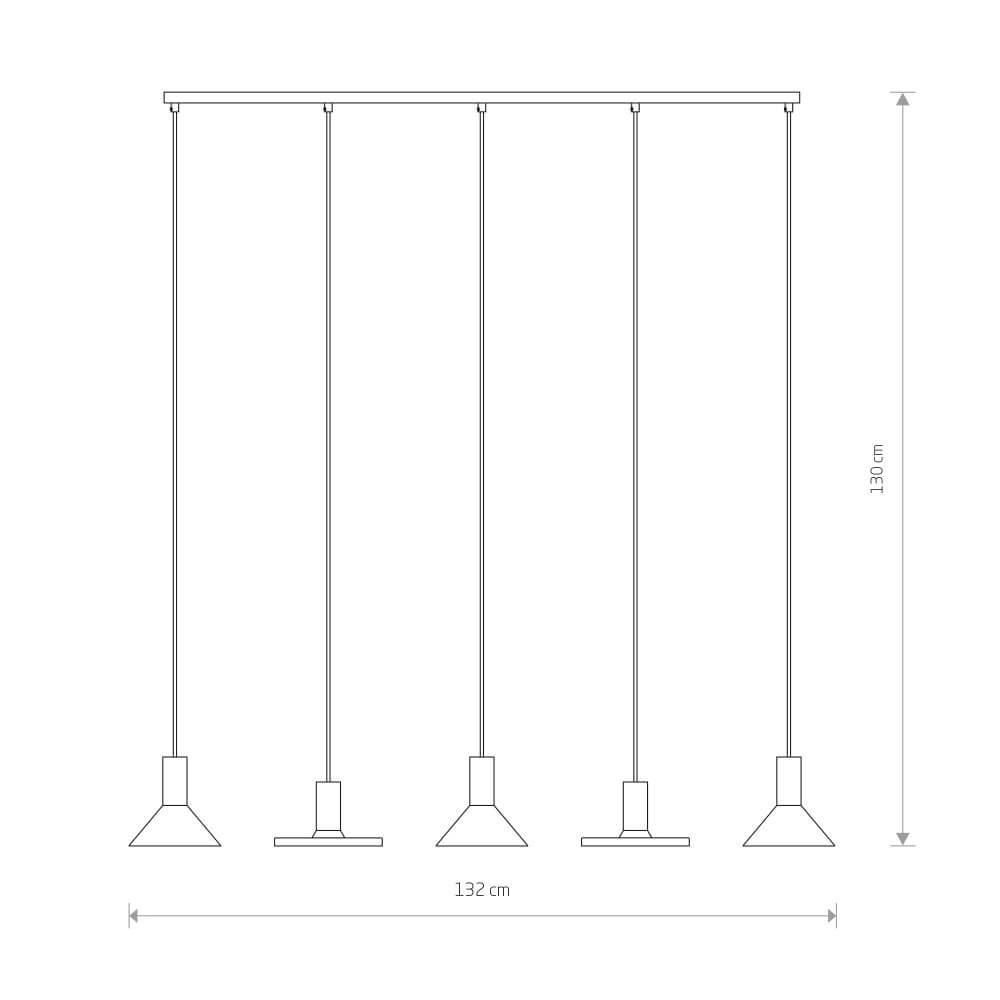 Eetkamer hanglamp Hermanos 5-lichts Lyora 5903139803298