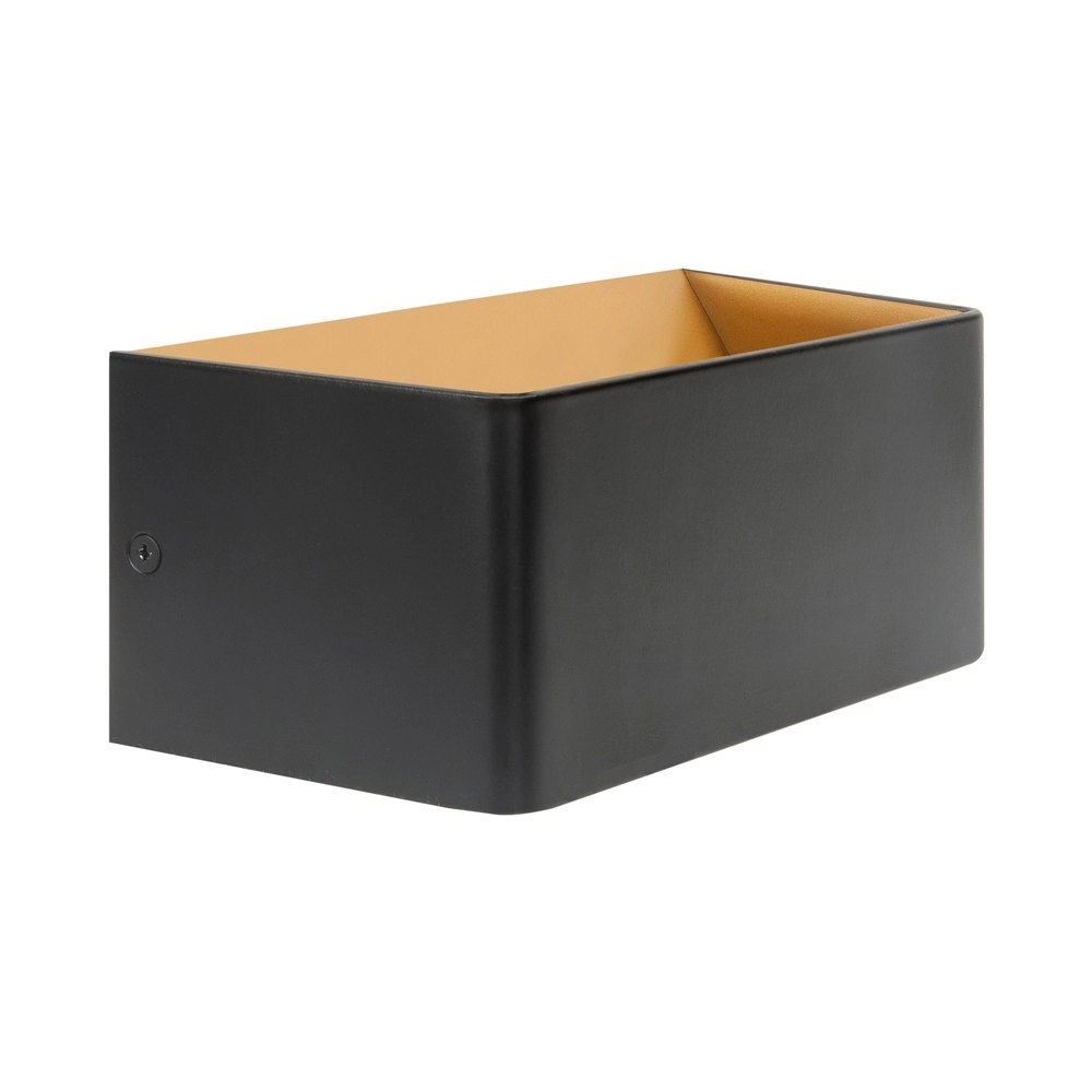 Design opbouwspot Stretto M zwart met goud
