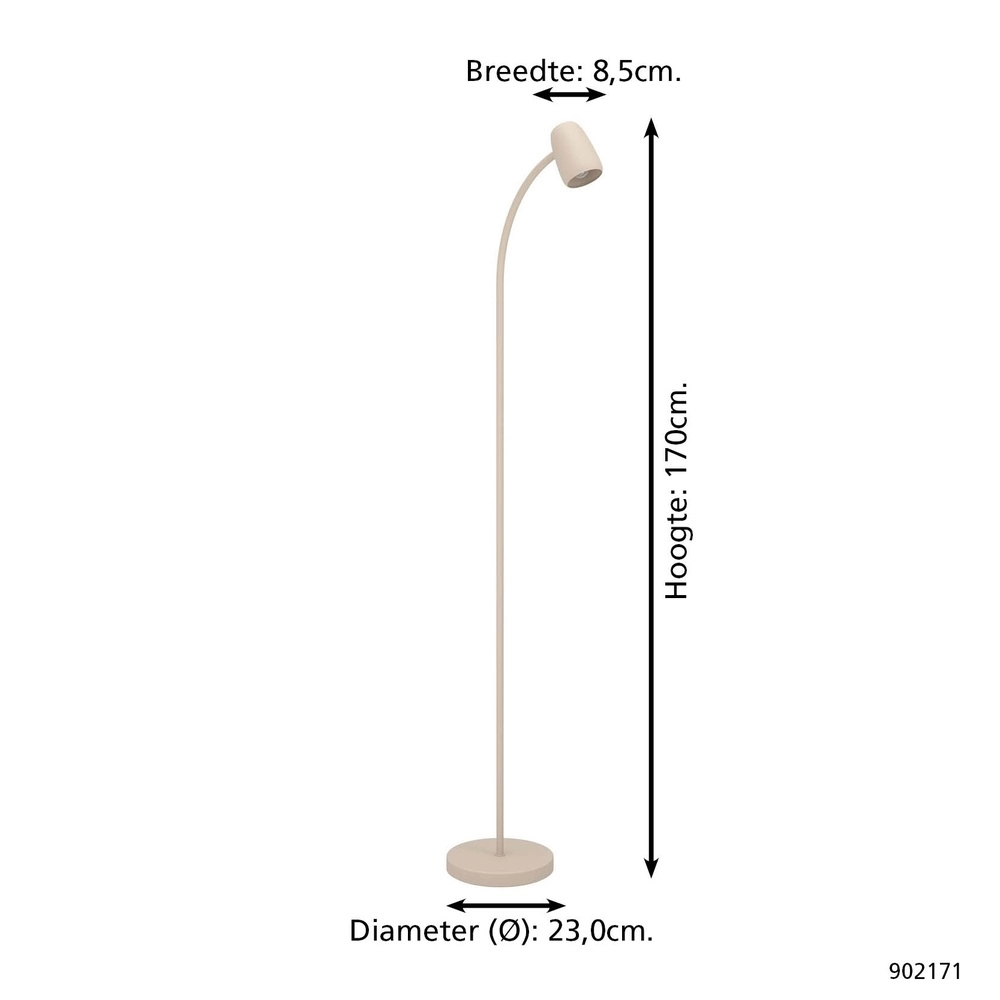 Vloerlamp Carlo zand bruin Eglo 9008606360802