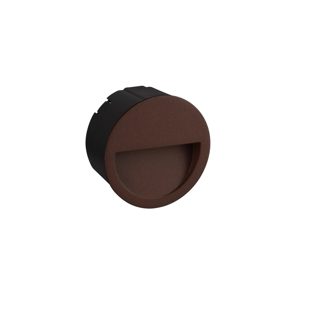 Ronde inbouw wandlamp Sete roestbruin Lyora 5212017497994