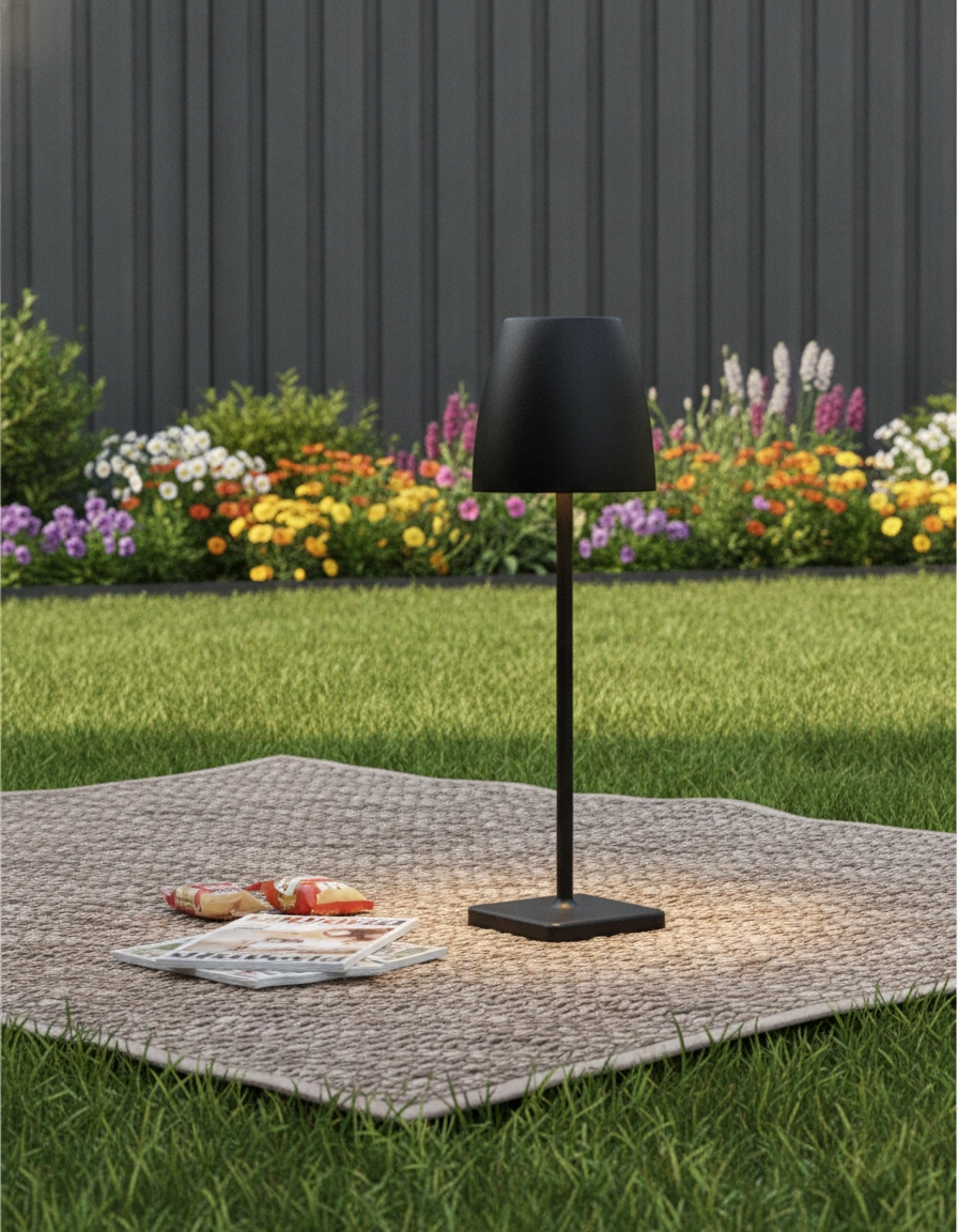 Oplaadbare tafellamp Colt 38cm antraciet