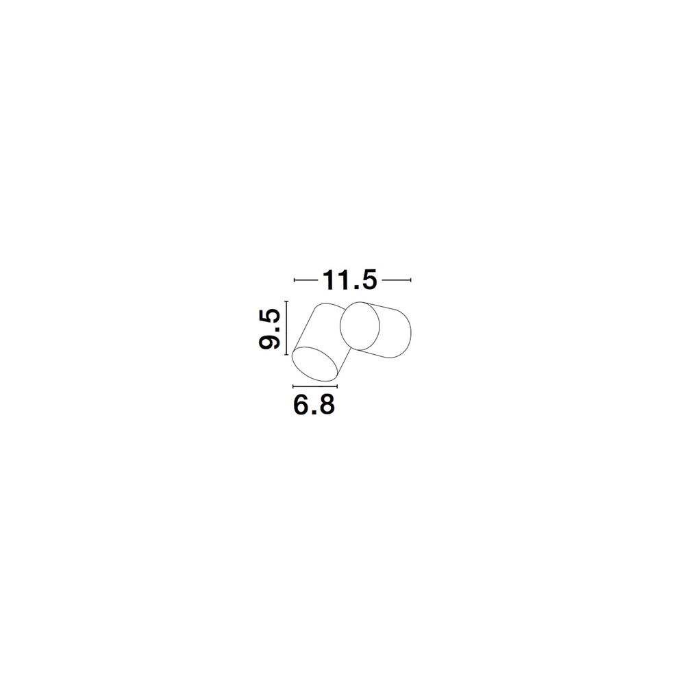 Wandspot Focus antraciet Lyora 5212017419255