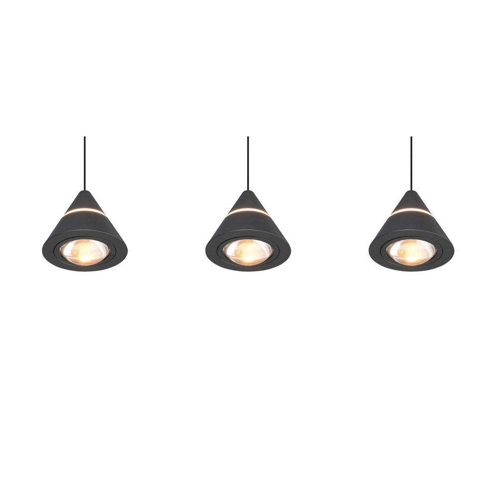 Design hanglamp Romeo 3-lichts zwart Trio 4017807667769