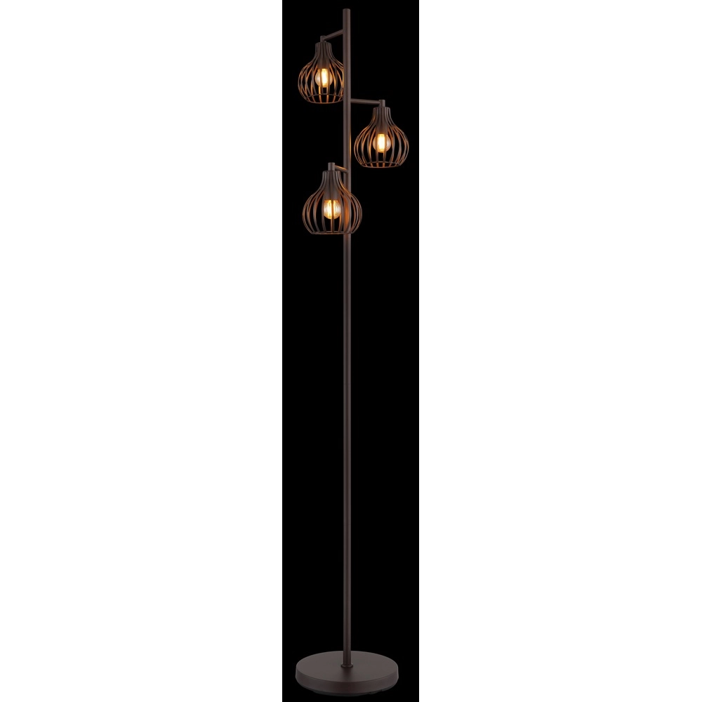 3-lichts vloerlamp Mateo roest bruin Globo 9007371569236