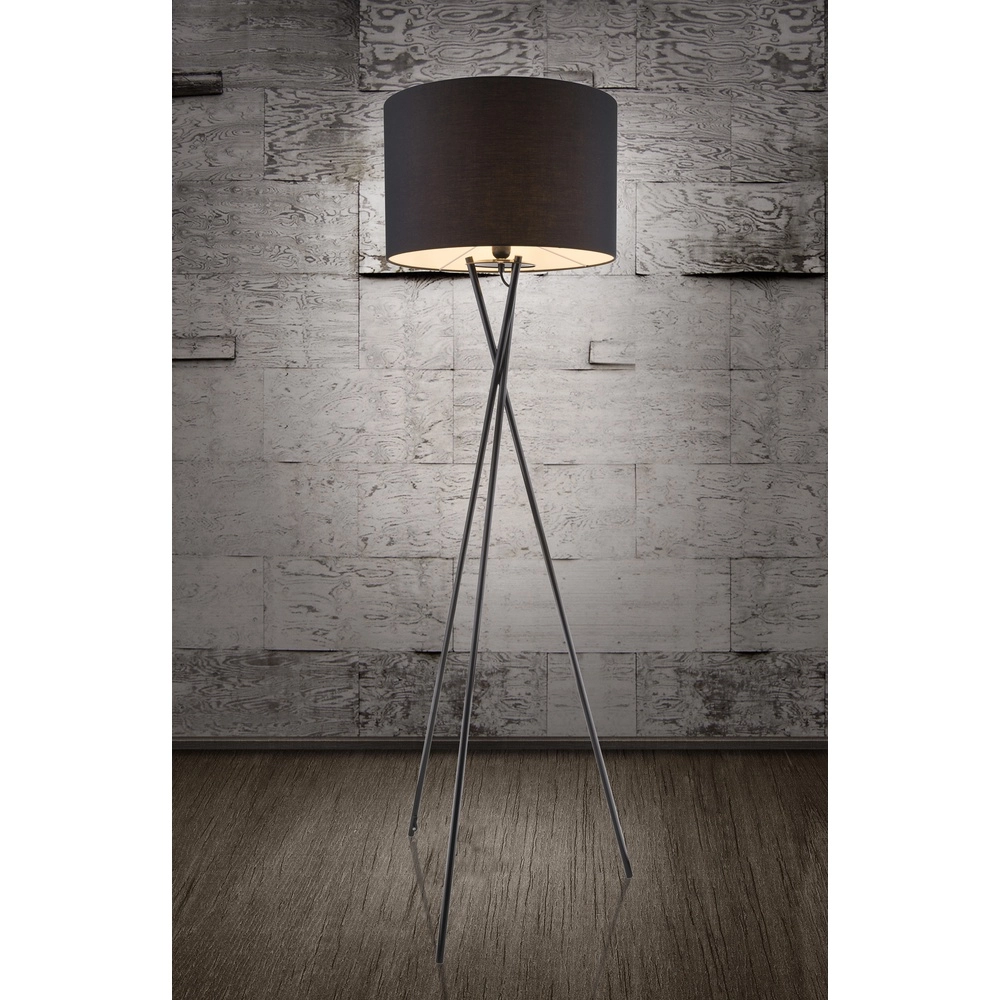Tripod vloerlamp Gustav zwart Globo 9007371325849