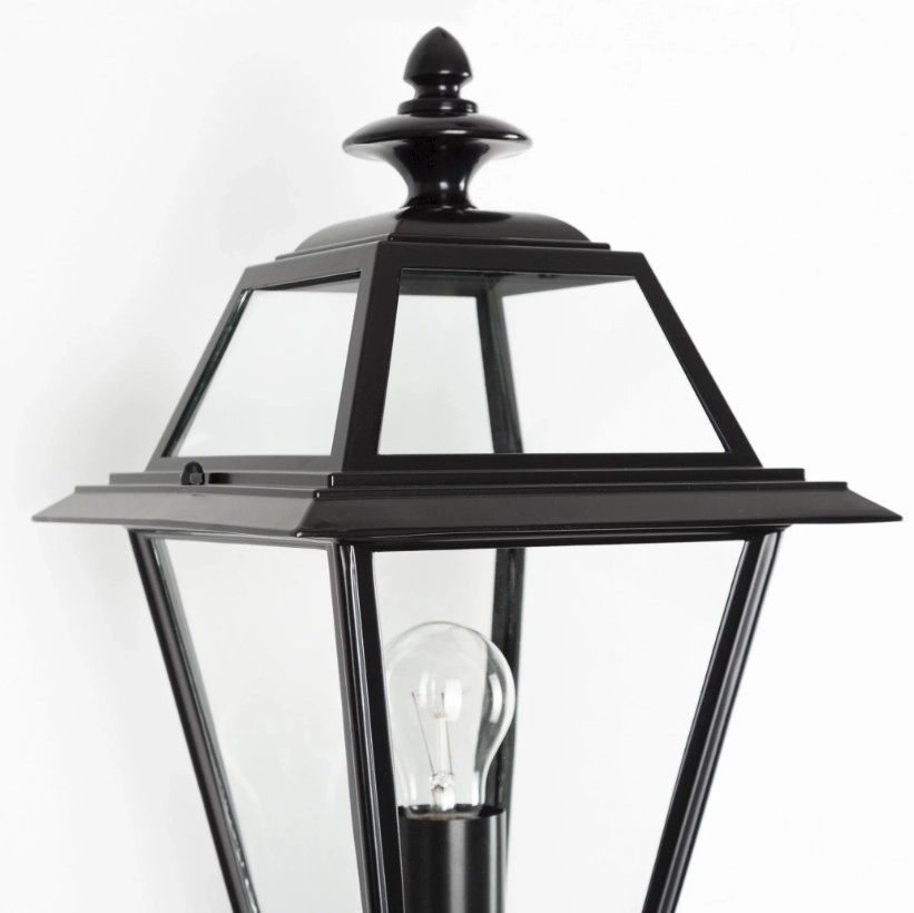 Nostalgische, vierkante lantaarn lamp Venlo K14A zwart KS Verlichting 8714732151443