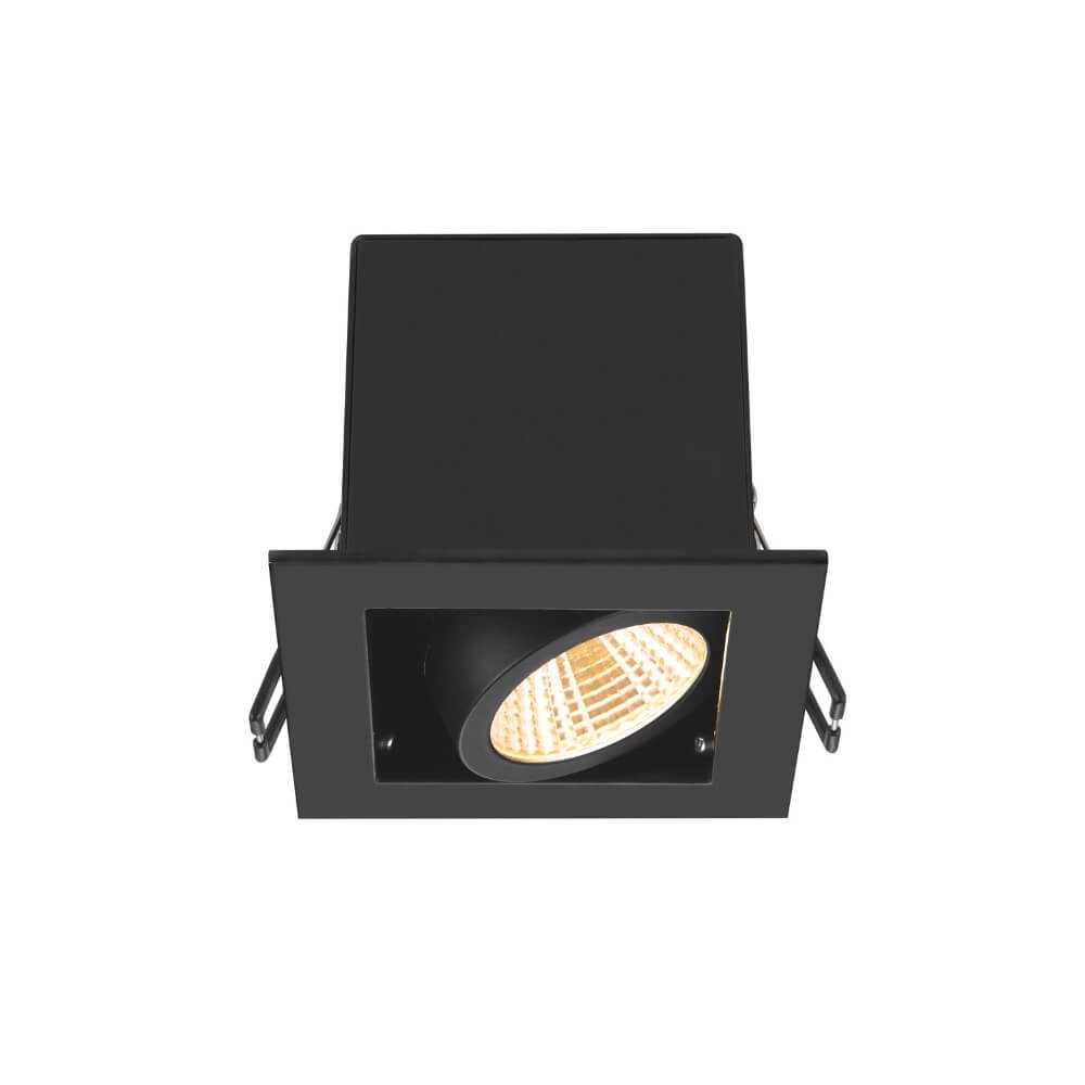 Vierkante led inbouwspot Kadux Single 1x Led - zwart - 3000K