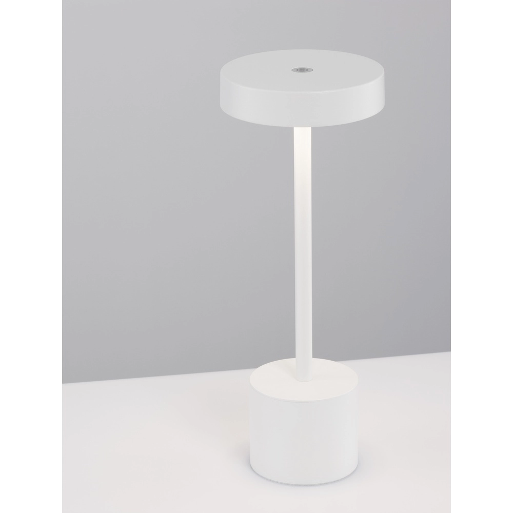 Design tafellamp Fumo oplaadbaar wit Lyora 5212017434746