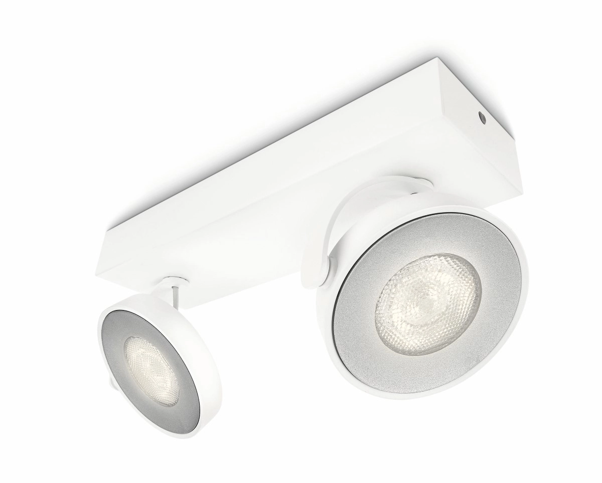 Spotlamp Clockwork 2-lichts wit Philips 8718696154519