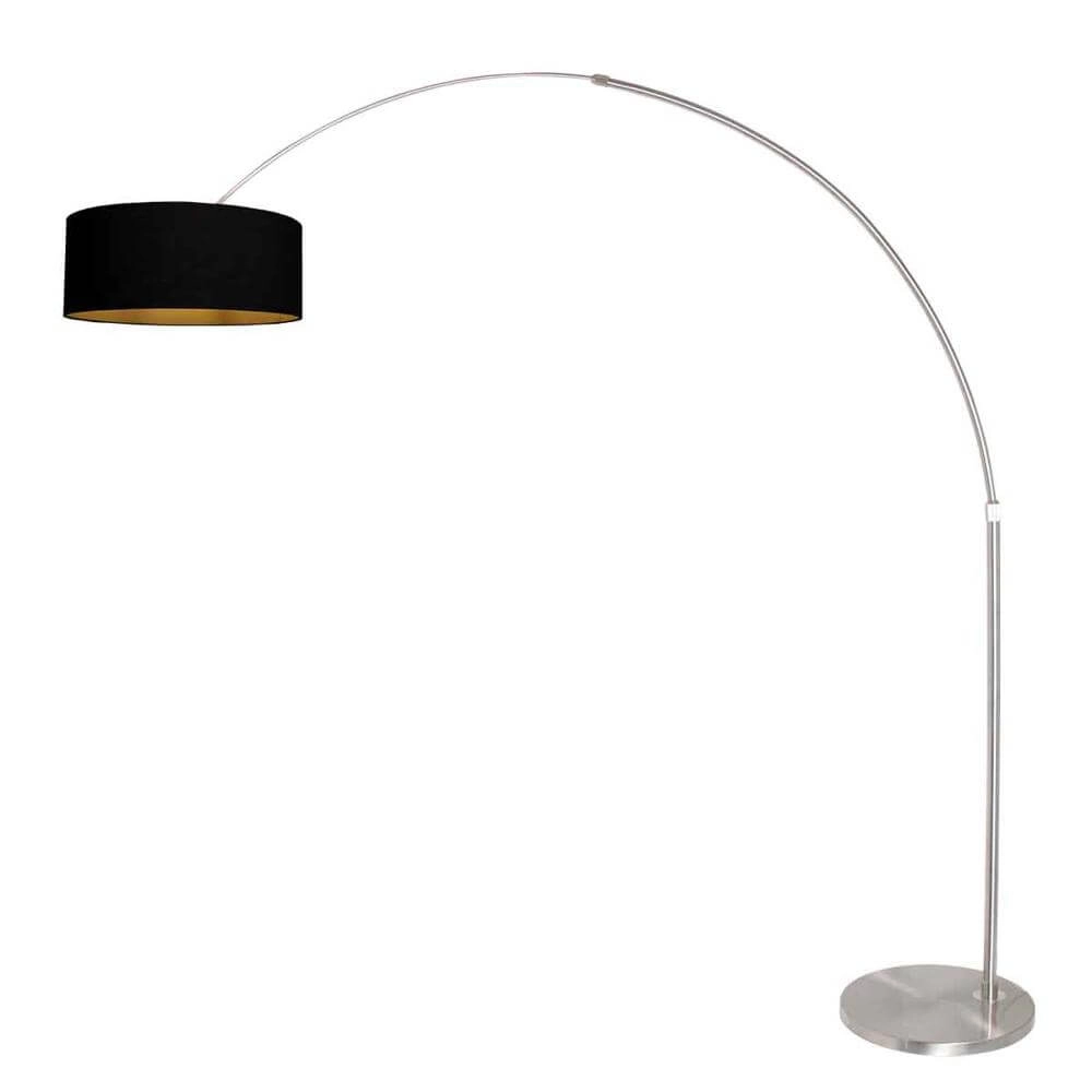 Booglamp Sparkled Light metaal met zwarte kap Steinhauer 8712746175516