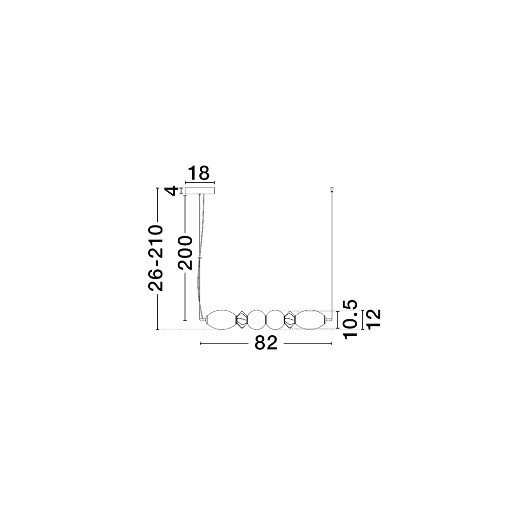 Hanglamp Pallina horizontaal Lyora 5212017484017