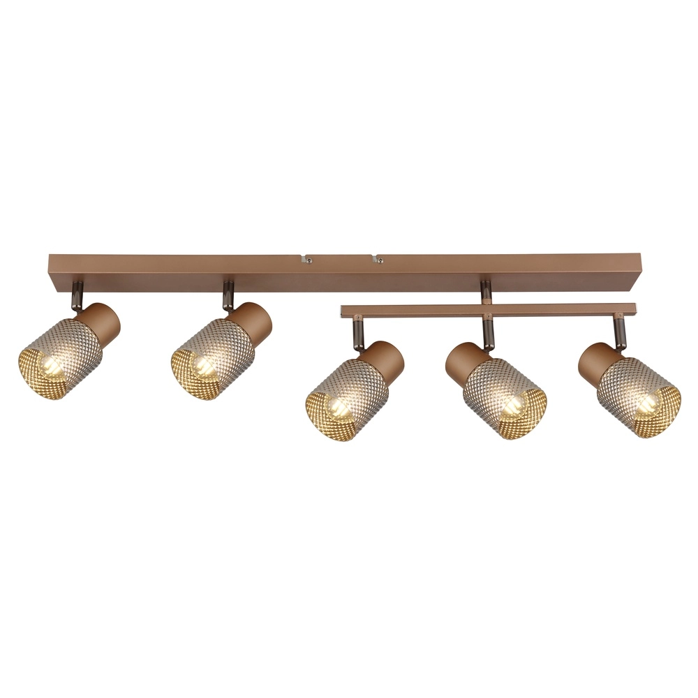 Plafondlamp Satella 5-lichts koffie bruin Globo 9007371471577