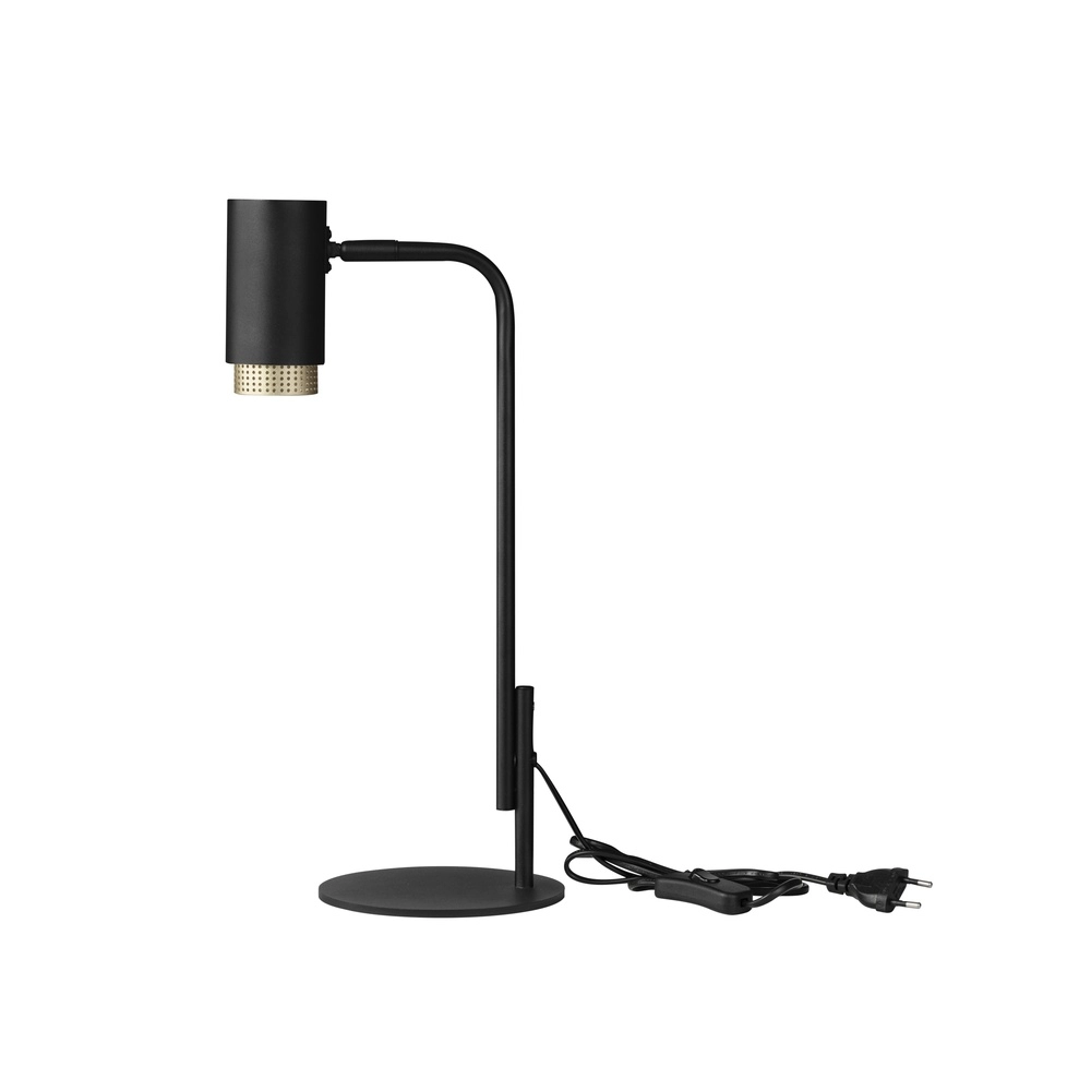 Bureaulamp Nessi zwart met goud Lyora 5212017475206