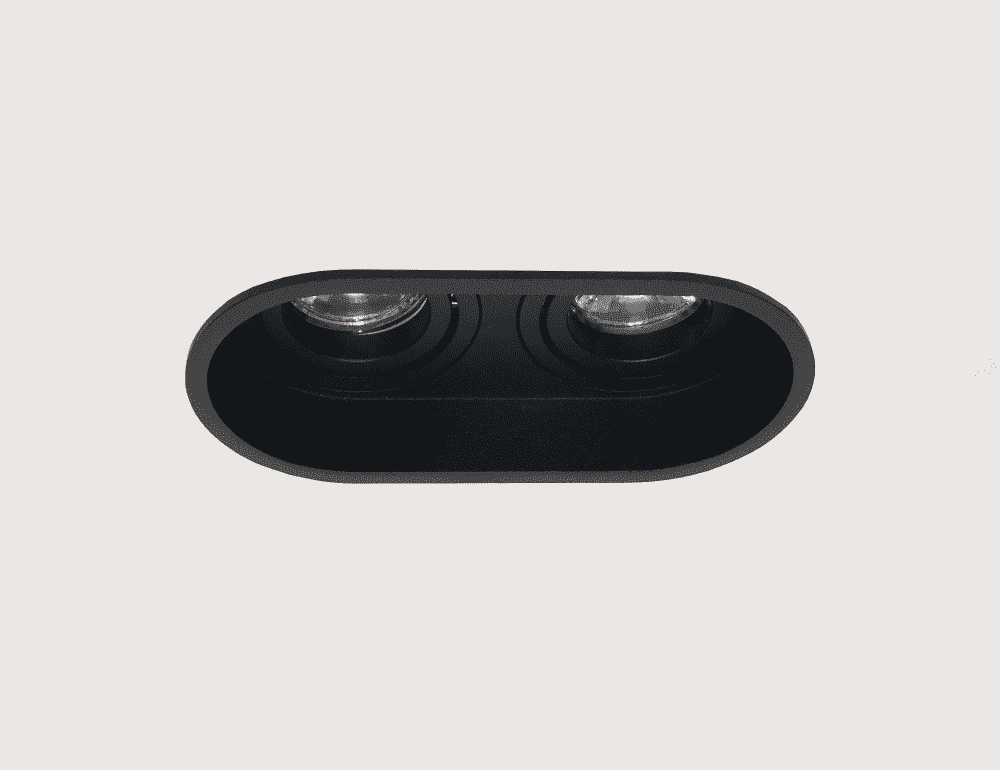 2-lichts inbouwspot Rex zwart 2-lichts inbouwspot Rex zwart